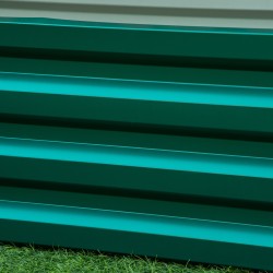 Metallinen viljelylaatikko / korkea kasvatuslaatikko, kuumasinkitty teräs, 120 x 60 x 30,5 cm, vihreä