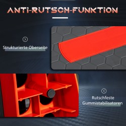 Säädettävä aerobic-stepperi kotitreeniin, 78 x 28 cm, 3 korkeutta, punainen/musta