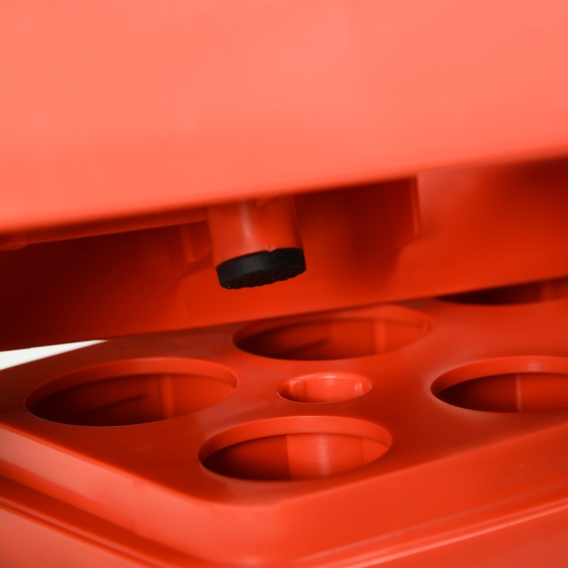 Säädettävä aerobic-stepperi kotitreeniin, 78 x 28 cm, 3 korkeutta, punainen/musta