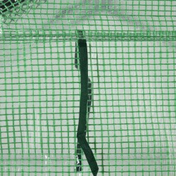 Kasviteltta / folio­kasvihuone hyllyillä, teräs ja PE-muovi, 143 x 138 x 190 cm, tummanvihreä