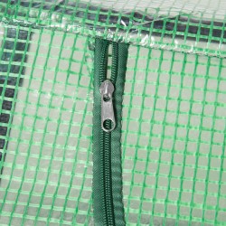 Minikasvihuone taimille PE-muovia 180 x 60 x 60 cm vihreä, rullattavat ikkunat