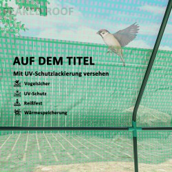 Minikasvihuone ulkokäyttöön PE-muovipeitteellä 240 x 90 x 90 cm vihreä