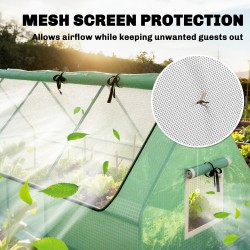 Minikasvihuone ulkokäyttöön PE-muovipeitteellä 240 x 90 x 90 cm vihreä