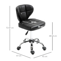 Työtuoli selkänojalla 2 kpl, keinonahka, säädettävä korkeus 72–87 cm, tummanharmaa