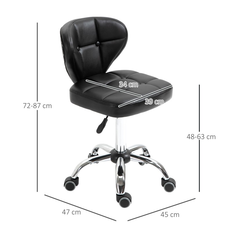 Työtuoli selkänojalla 2 kpl, keinonahka, säädettävä korkeus 72–87 cm, tummanharmaa