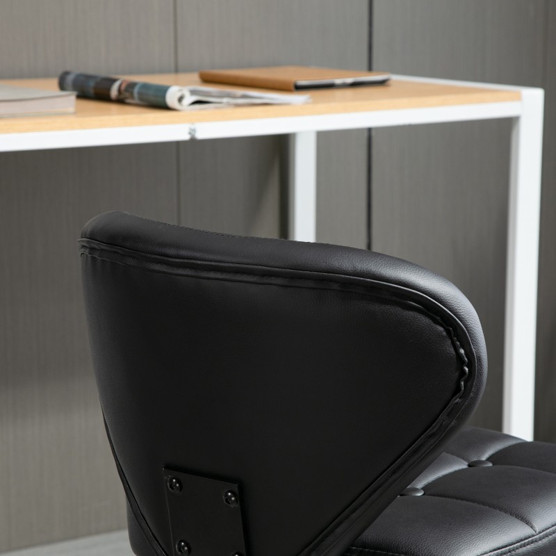 Työtuoli selkänojalla 2 kpl, keinonahka, säädettävä korkeus 72–87 cm, tummanharmaa