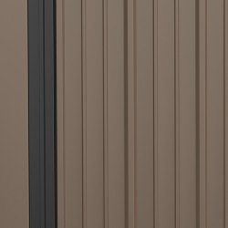 Pihavarasto 1,34 m² galvanoitu teräs 161,5 x 94,5 x 196 cm ruskea lukittava