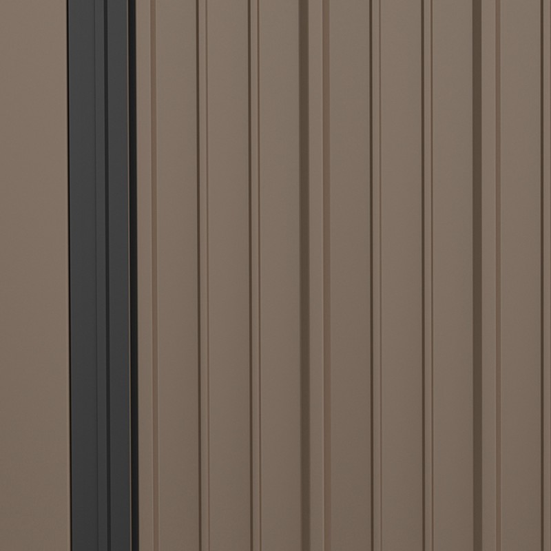 Pihavarasto 1,34 m² galvanoitu teräs 161,5 x 94,5 x 196 cm ruskea lukittava