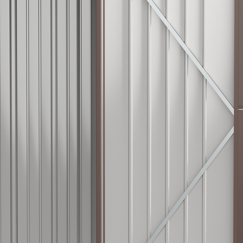 Pihavarasto 1,34 m² galvanoitu teräs 161,5 x 94,5 x 196 cm ruskea lukittava