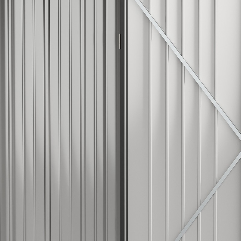 Pihavarasto puutarhatyökaluille galvanoitu teräs 161,5 x 94,5 x 196 cm musta