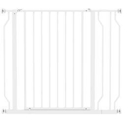 Lemmikkien turvaportti terästä kaksisuuntainen säädettävä leveys 75 95 cm valkoinen