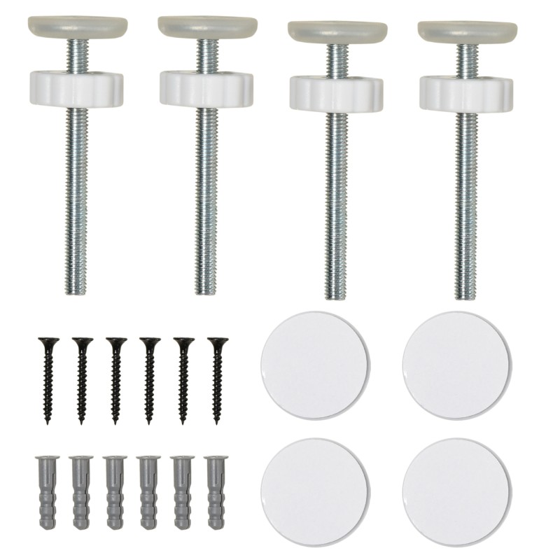 Lemmikin turvaportti koiralle, teräs/ABS, säädettävä leveys 75–115 cm, korkeus 76 cm, valkoinen