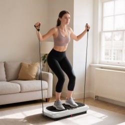 Värinälevy kotitreeniin 99 tasoa 200 W 73 x 40 x 13 cm 2 vastusnauhalla valkoinen/musta