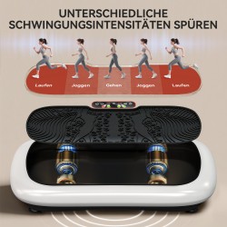 Värinälevy kotitreeniin 99 tasoa 200 W 73 x 40 x 13 cm 2 vastusnauhalla valkoinen/musta