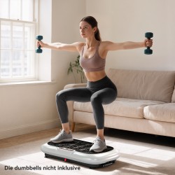 Värinälevy kotitreeniin 99 tasoa 200 W 73 x 40 x 13 cm 2 vastusnauhalla valkoinen/musta