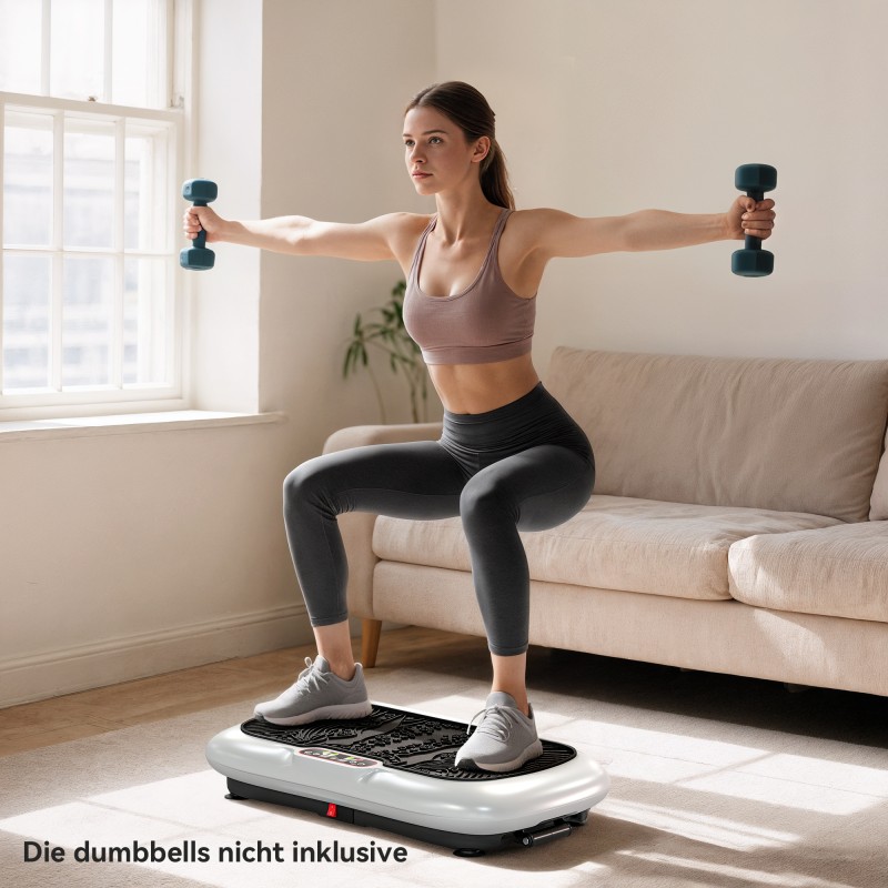 Värinälevy kotitreeniin 99 tasoa 200 W 73 x 40 x 13 cm 2 vastusnauhalla valkoinen/musta