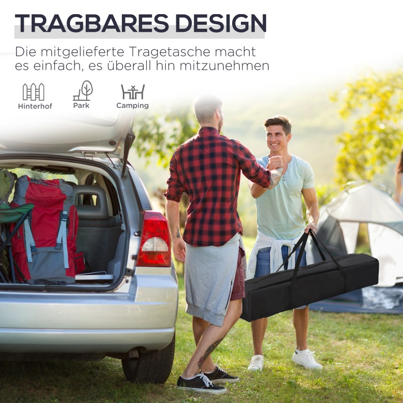 Taitettava puutarhapaviljonki teräsrunko 3 x 3 m UV-suoja Oxford-kangas sininen