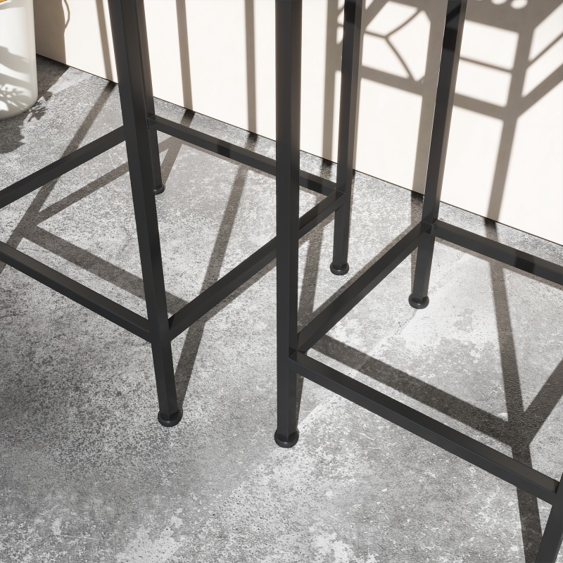 Kukkatelineet 3 kpl setti, metalli, pinottava, halkaisijat 20/24/28 cm, musta/kulta, sisä- ja ulkokäyttöön