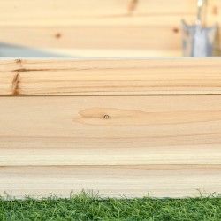 Puinen kuusikulmainen viljelylaatikko puutarhaan ja parvekkeelle 100 x 92 x 16 cm, luonnollinen