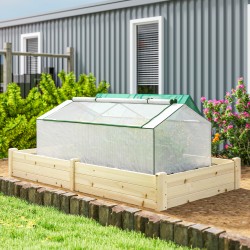 Pienoiskasvihuone ulkokäyttöön teräsrunko ja PE-verkkomuovi 180 x 90 x 70 cm valkoinen