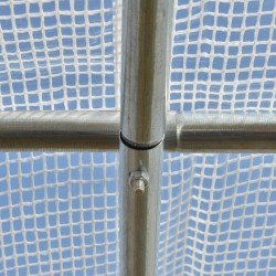 Tunnelikasvihuone teräsrungolla ja PE-katteella 295 x 200 x 200 cm valkoinen