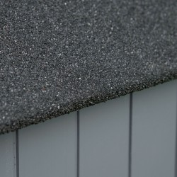 Puutarhakaappi ulkokäyttöön, kuusi, polttopuutila, 129 x 51,5 x 180 cm, harmaa-musta