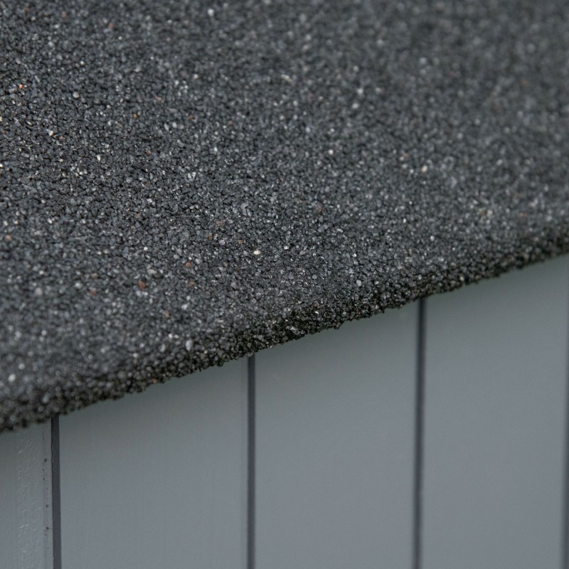 Puutarhakaappi ulkokäyttöön, kuusi, polttopuutila, 129 x 51,5 x 180 cm, harmaa-musta