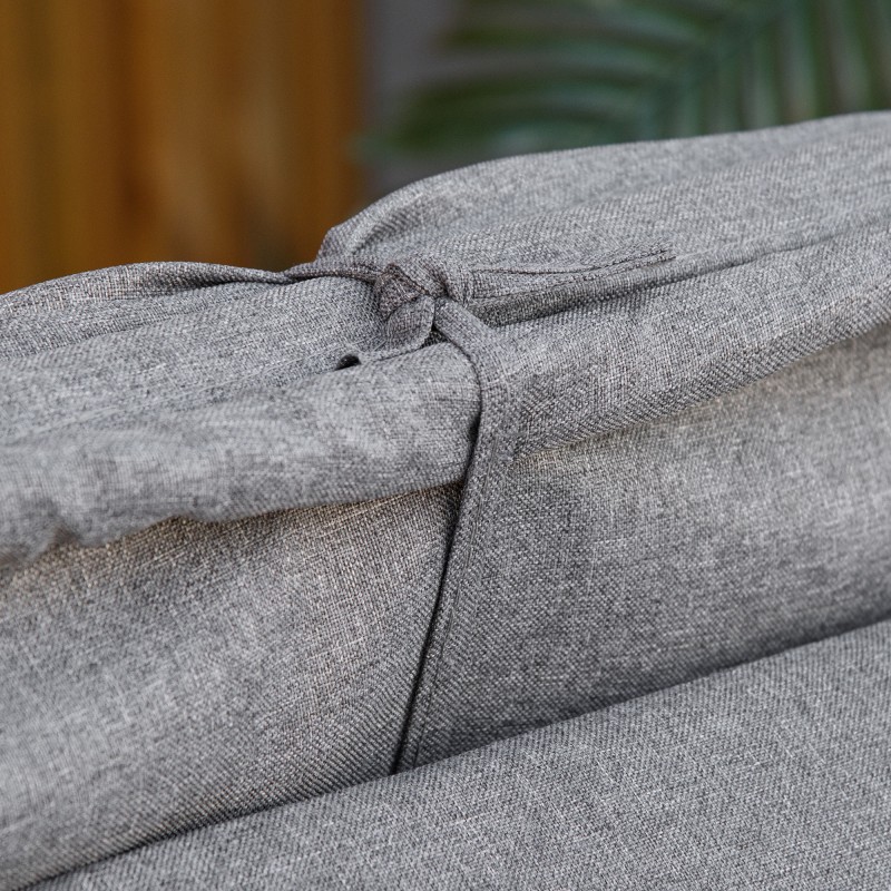 Puutarhan aurinkovuode polyrottinkia aurinkokatoksella, säädettävä, harmaa 195 x 65 x 40 cm