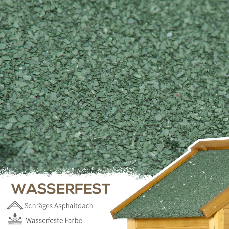 Puinen pihakaappi ulkokäyttöön, 2 ovea ja hyllyä, säänkestävä, luonnonpuu, 79 x 49 x 191,5 cm