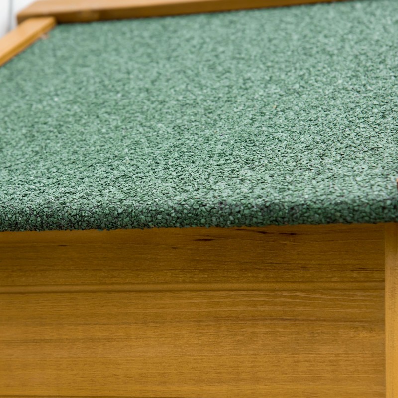 Puinen pihakaappi ulkokäyttöön, 2 ovea ja hyllyä, säänkestävä, luonnonpuu, 79 x 49 x 191,5 cm