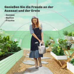 Kasvihuone tunnelimalli teräsrunko ja PE-muovikate 6 x 3 x 2 m vihreä