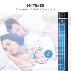 Tornituuletin ionisointitoiminnolla ja kaukosäätimellä, 32 cm, musta