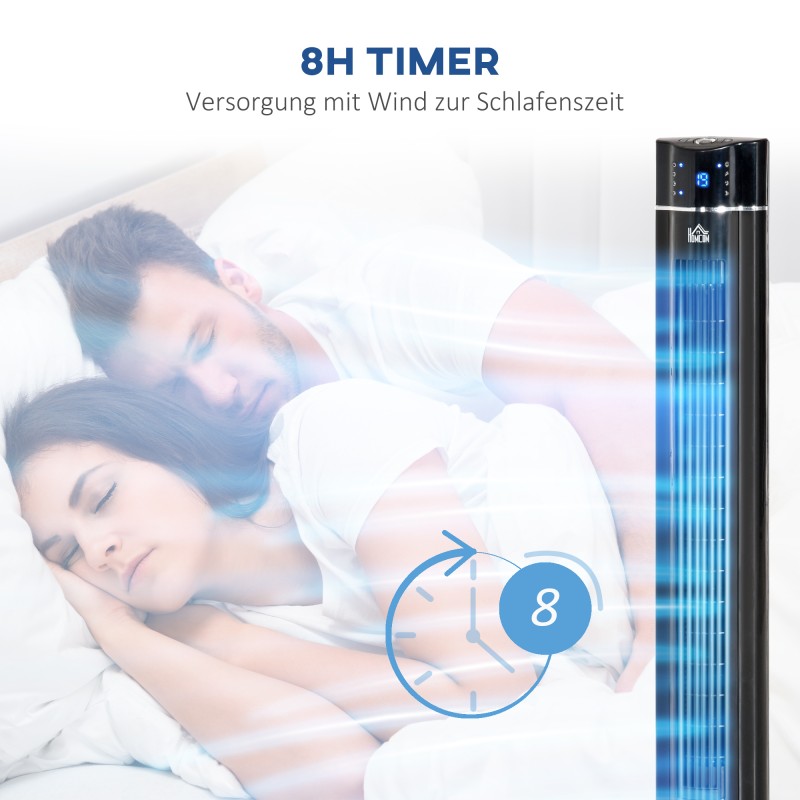 Tornituuletin ionisointitoiminnolla ja kaukosäätimellä, 32 cm, musta