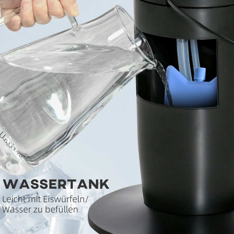 Tornituuletin ilmanjäähdyttimellä, 4 tilaa, 3 nopeutta, ajastin 12 h, 2,8 l vesisäiliö, musta, muovi