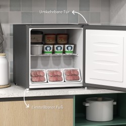 Pieni pakastin 35 l, pöytämalli, säädettävä lämpötila, harmaa, 47 x 44,2 x 48,8 cm