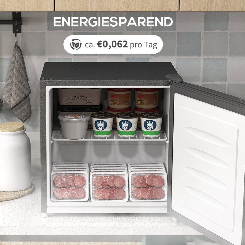 Pieni pakastin 35 l, pöytämalli, säädettävä lämpötila, harmaa, 47 x 44,2 x 48,8 cm