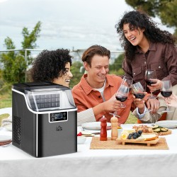 Jääpalakone 20 kg/24 h, 3,2 L vesisäiliö, 2,3 L jääkori, ruostumaton teräs, musta