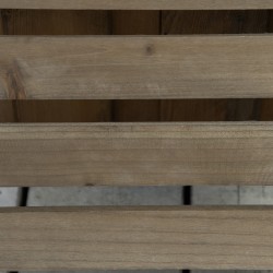 Pyörällinen kasvien alus 2 kpl, massiivipuu, 30 x 30 x 7 cm, ruskea ja musta