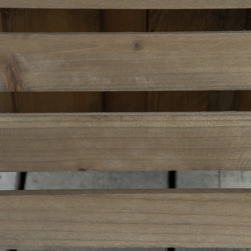 Pyörällinen kasvien alus 2 kpl, massiivipuu, 30 x 30 x 7 cm, ruskea ja musta