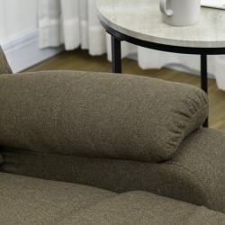 Säädettävä lepotuoli teräsrungolla 90 x 96 x 98 cm, enint. 150 kg, ruskea