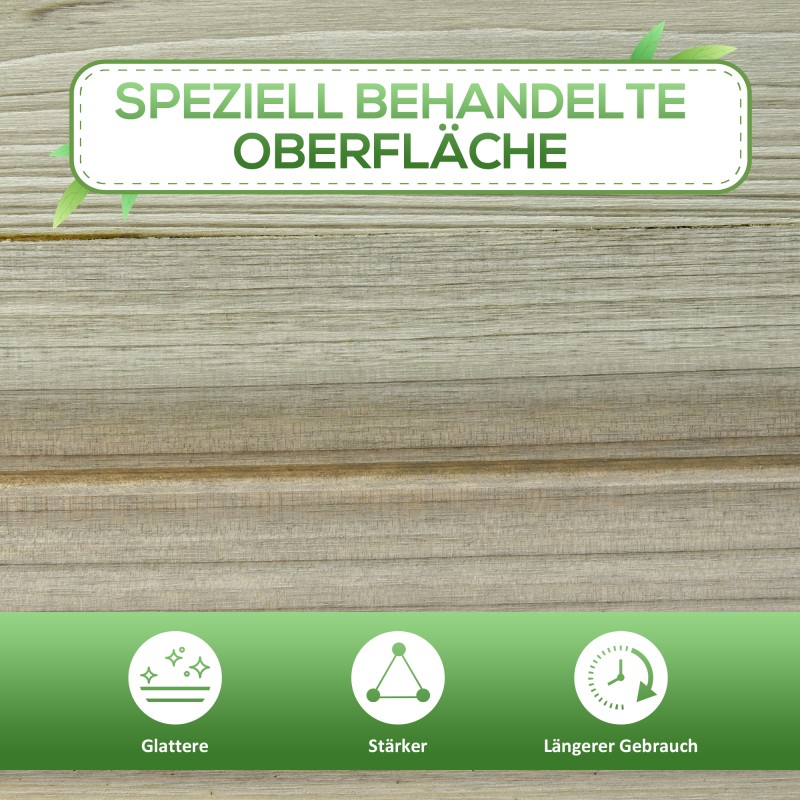 Korotettu puinen viljelylaatikko hyllyllä, kuusipuu, 91 x 51 x 76 cm, vaaleanvihreä