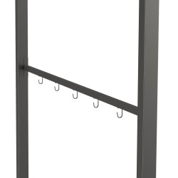 Grillikatos ulkogrillille, teräsrunko ja tulenkestävä polyesterikatto, 215 x 150 x 182/220 cm, beige/musta