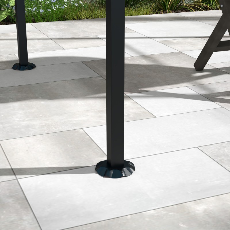 Grillikatos ulkogrillille, teräsrunko ja tulenkestävä polyesterikate, 215 x 150 x 182/220 cm, tummanharmaa