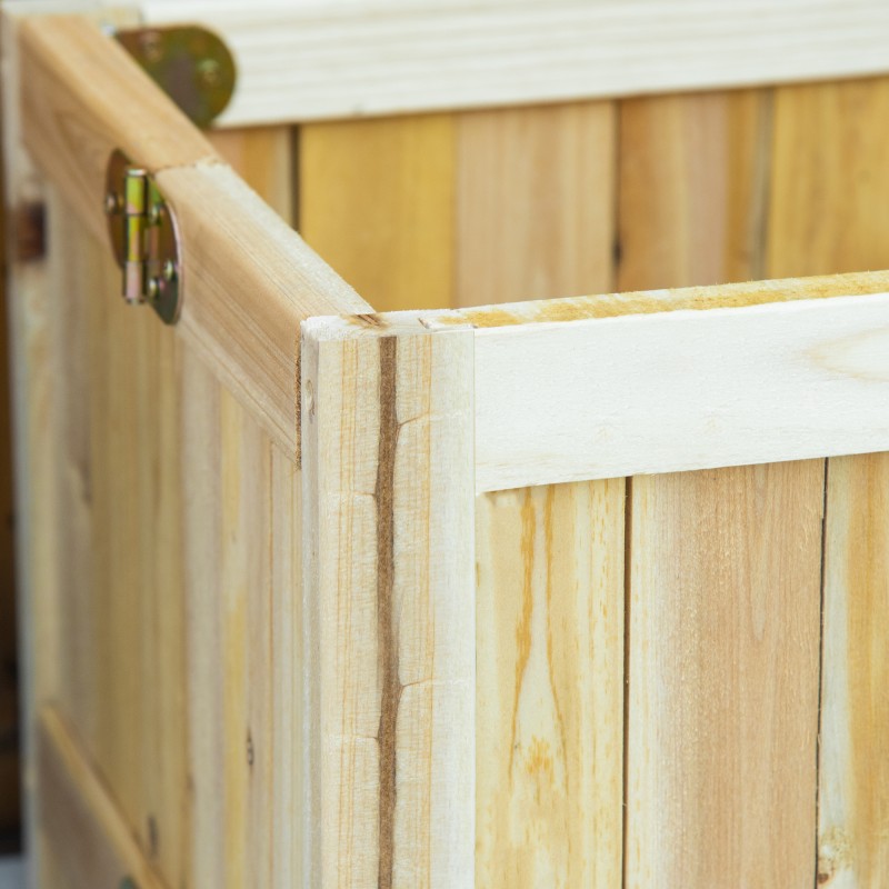 Taitettava viljelylaatikko ulkokäyttöön, täyspuinen kuusi, 70 x 30 x 25 cm, luonnonpuu