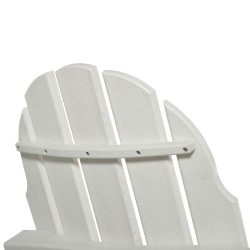 Taitettava puutarhatuoli ulkokäyttöön, ergonominen, HDPE-muovi, 75 x 87 x 93 cm, valkoinen