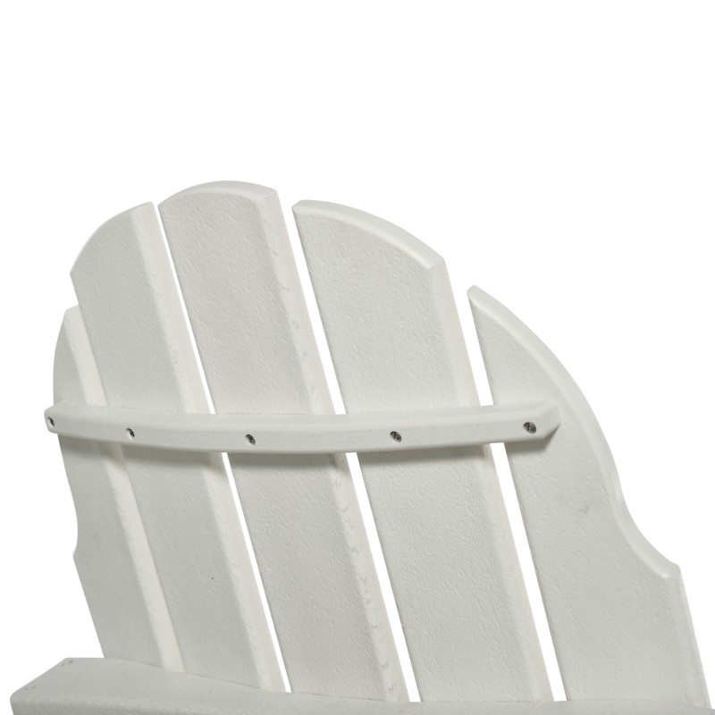 Taitettava puutarhatuoli ulkokäyttöön, ergonominen, HDPE-muovi, 75 x 87 x 93 cm, valkoinen