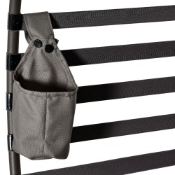 Parveke- ja puutarhatuoli papasanssa ovaali teräsrunko tyynyillä 118 x 75 x 139 cm hiekanruskea