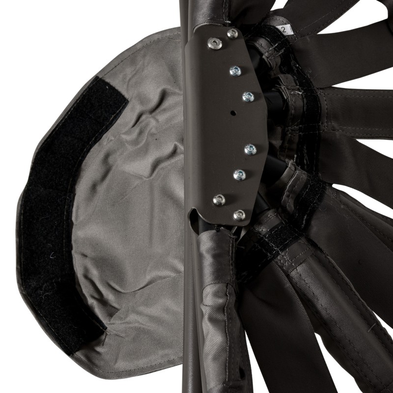 Parveke- ja puutarhatuoli papasanssa ovaali teräsrunko tyynyillä 118 x 75 x 139 cm hiekanruskea