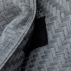 Keinuva lepotuoli ulkokäyttöön, metallirunko ja verkkokangas, 60 x 157 x 84 cm, harmaa, 160 kg