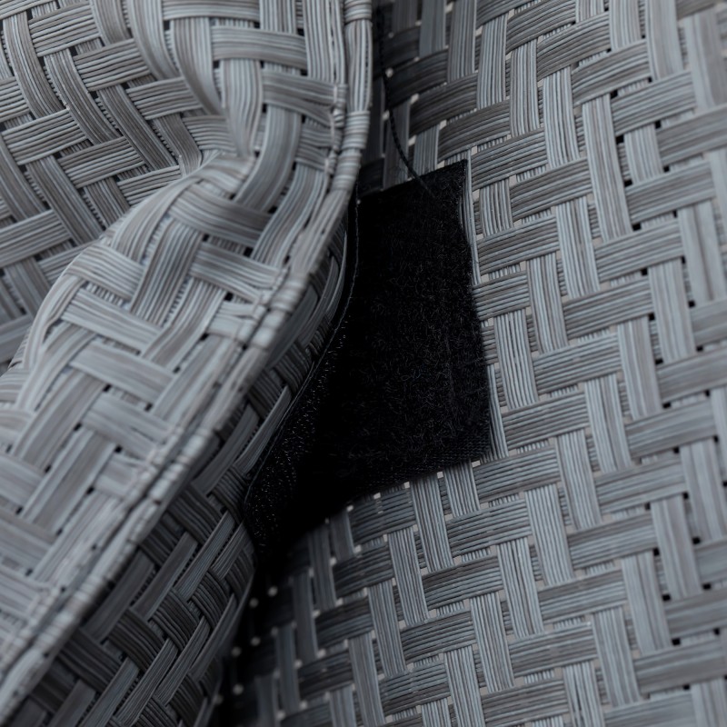 Keinuva lepotuoli ulkokäyttöön, metallirunko ja verkkokangas, 60 x 157 x 84 cm, harmaa, 160 kg